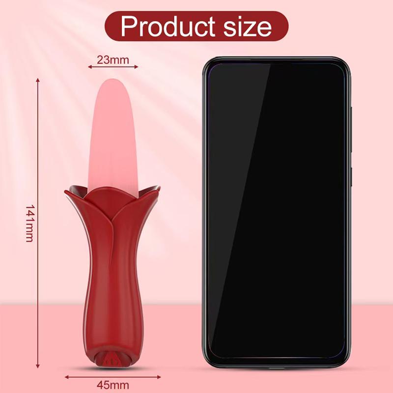 Elektrischer Zungenvibrator G-Punkt Klitorisstimulator Dildo Vaginalmassagegerät Zungenlecken Brustwarzen Anal Erwachsene Sexspielzeug für Frauen