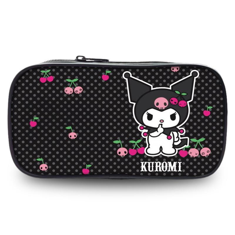 Cute Kuromi Pencil Case Sanrio Student Large Capacity Stationery Storage Bag