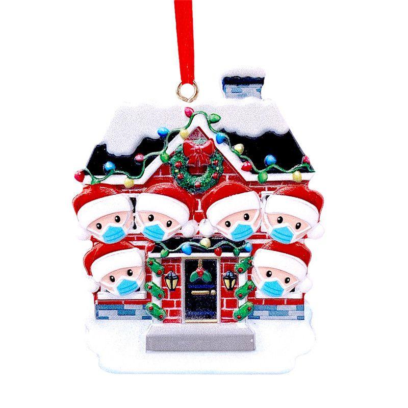 Personalized Diy Family Name Christmas Hanging Ornament For 2-6 People