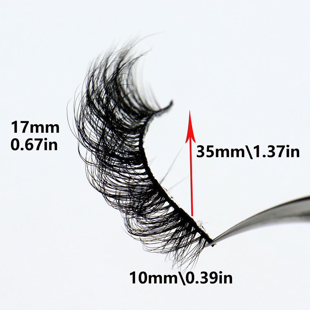 20 Pairs of Naturallycrossed 3D Black False Eyelashes Are Fluffy, Slender and Soft, and 15-20mm Thick False Eyelashes Are Worn Daily.