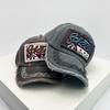 New Unisex Retro Patch Letter Embroidery Baseball Hats Sunshade Korean Versatile Distress Peaked Caps Personal Fashion Street