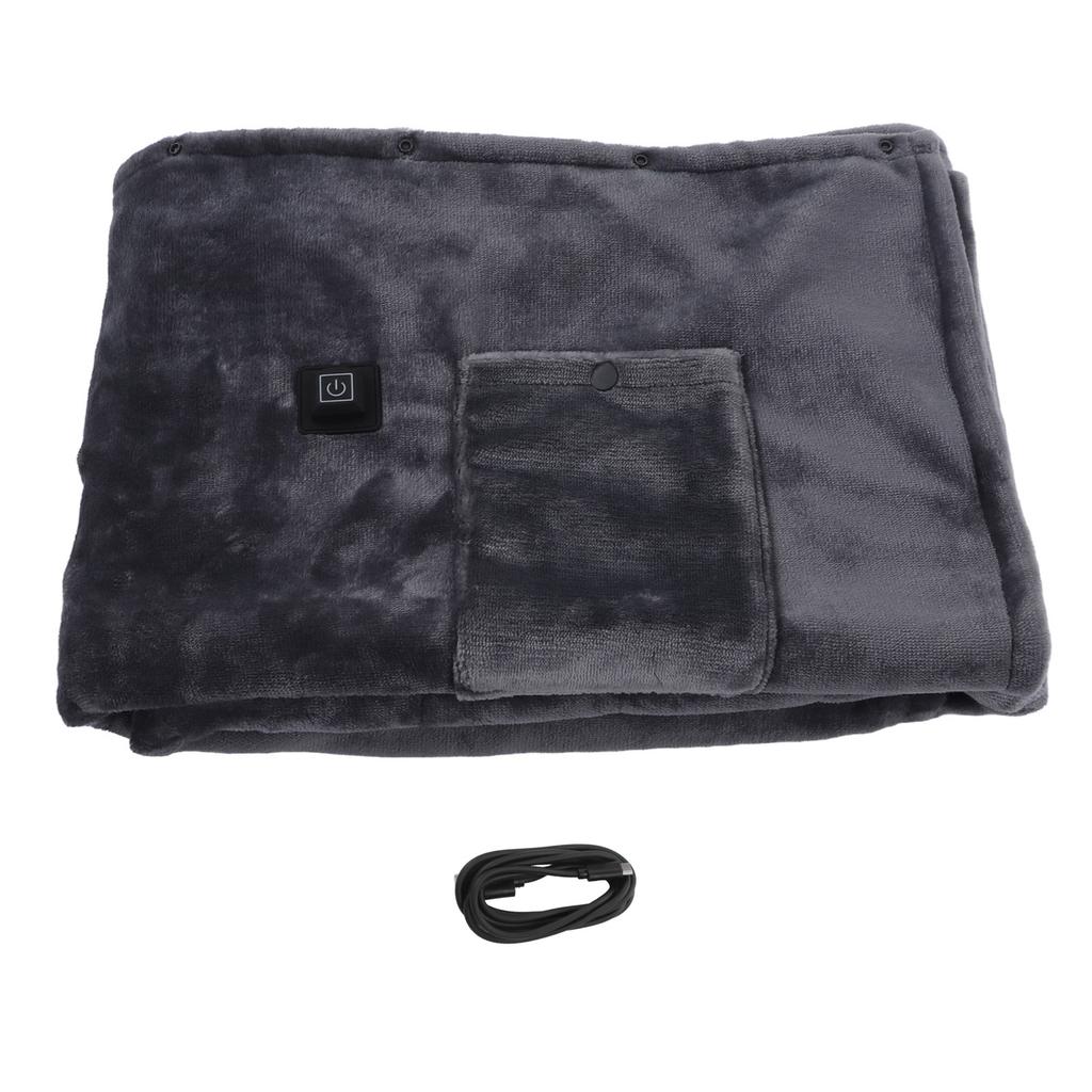 Electric Heated Blanket Small 5V Quick Heating Thickening Flannel Electric Throw Blanket Coffee