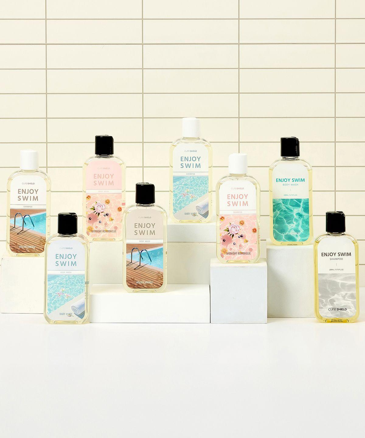 Enjoy Swim Shampoo & Body Wash Basic Set Pool Chlorine Odor Removal 200ml Sun Zest set