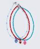 Bonbeau Swarovski Heart Stone Color Beads Necklace Swarovski Heart Stone Pendant Color Beads Necklace