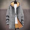 New Jacket Multi-colored Pattern Elements B1 Zipper Hooded Cardigan Thickened Winter Fleece Trendy Padded Clothes