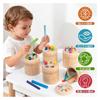 Montessori Wooden Building Blocks for 2-Year-Olds: A Perfect Gift for Boys and Girls, Promoting Fine Motor Skills, Color Sorting, and Shape Matching.