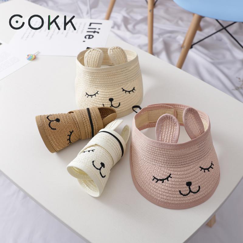 Kids Sun Hat Summer Beach Cap for Baby Girl & Boy with Sunshade Cartoon Floppy Design Baby Sun Visor Top for Outdoor Play