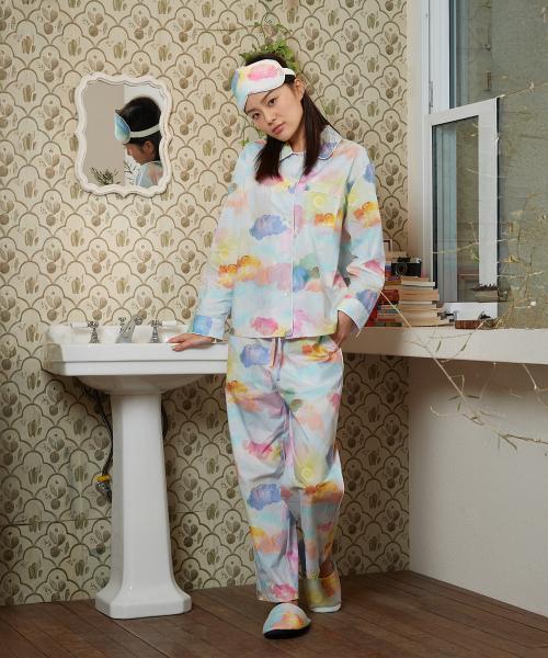 [2Dreamers] Watercolor Sky Cotton Pajama Set [Shipped from Korea] 100% Authentic