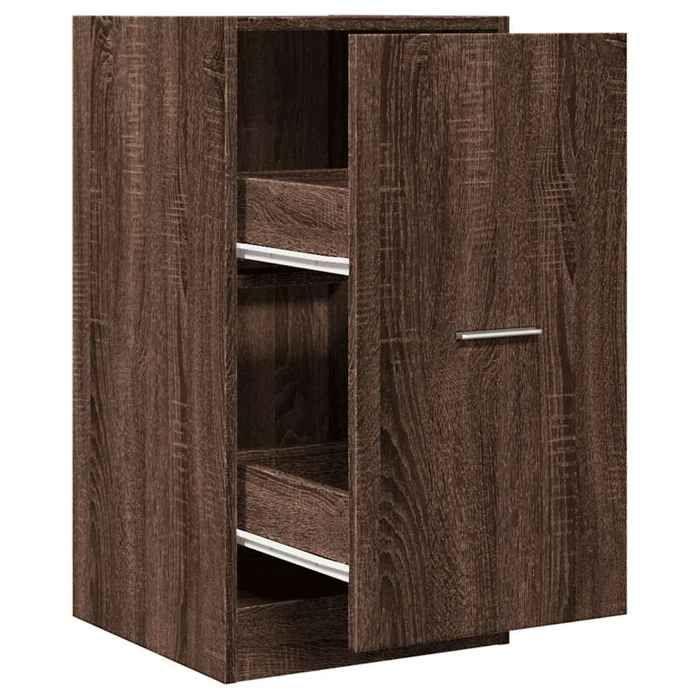 VidaXL Armoire apothicaire chêne marron 40x41x77,5cm bois d'ingénierie, coffre d'apothicaire, meuble d'apothicaire, coffre à 855193