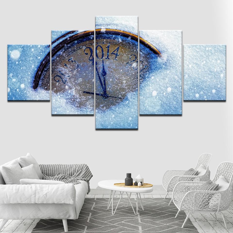 

Canvas Painting Water clock Wall Art Pictures 5 Pieces Modular Wallpapers Poster Print for living room Home Decor 20x35 20x45 20x55cm