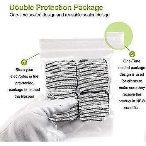 TENS Machine Pads 50 x 50mm 20 Pcs, 3rd Gen Upgraded Latex-Free TENS Electrode Pads Patches, Reusable High Adhesive for TENS EMS Unit Therapy