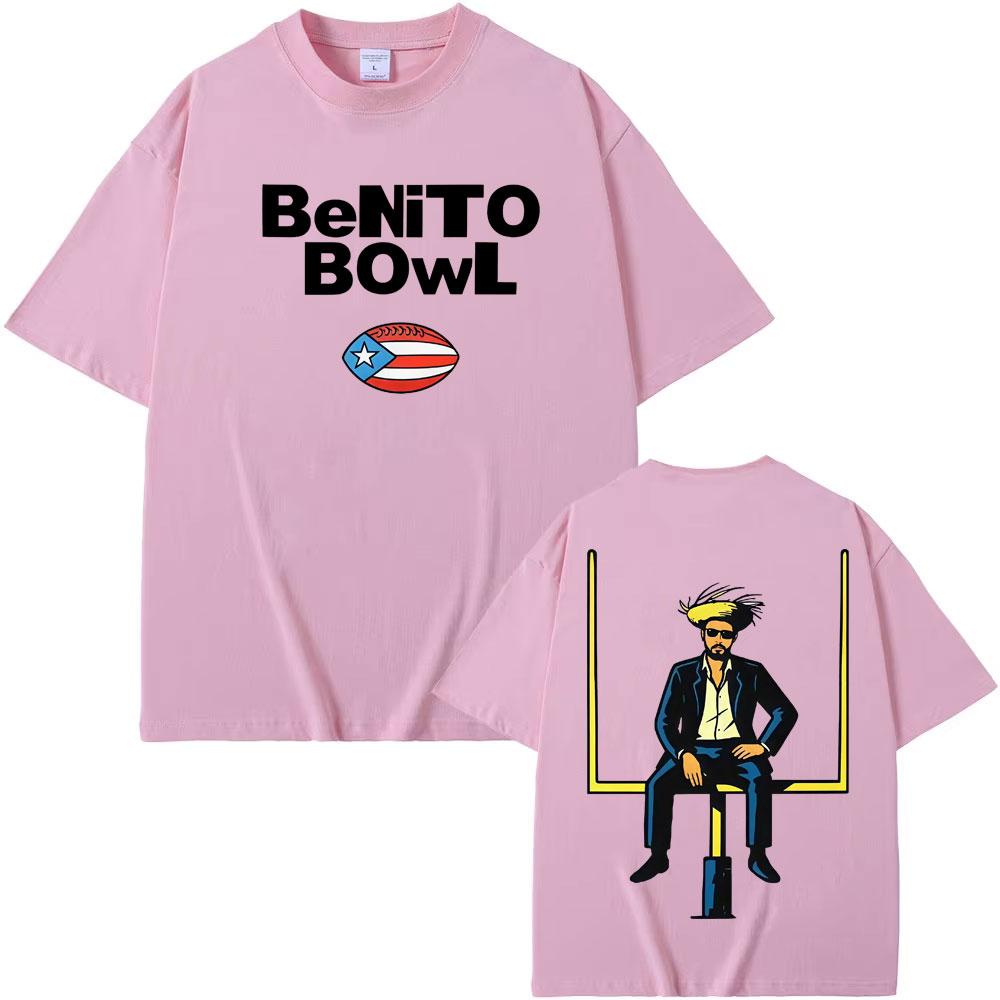 Benito Bowl Portoriko Fotbalové Tričko Bad Bunny Styl Super Bowl Tričko Pánské Dámské Oversized Vintage Vysoce Kvalitní Tričko