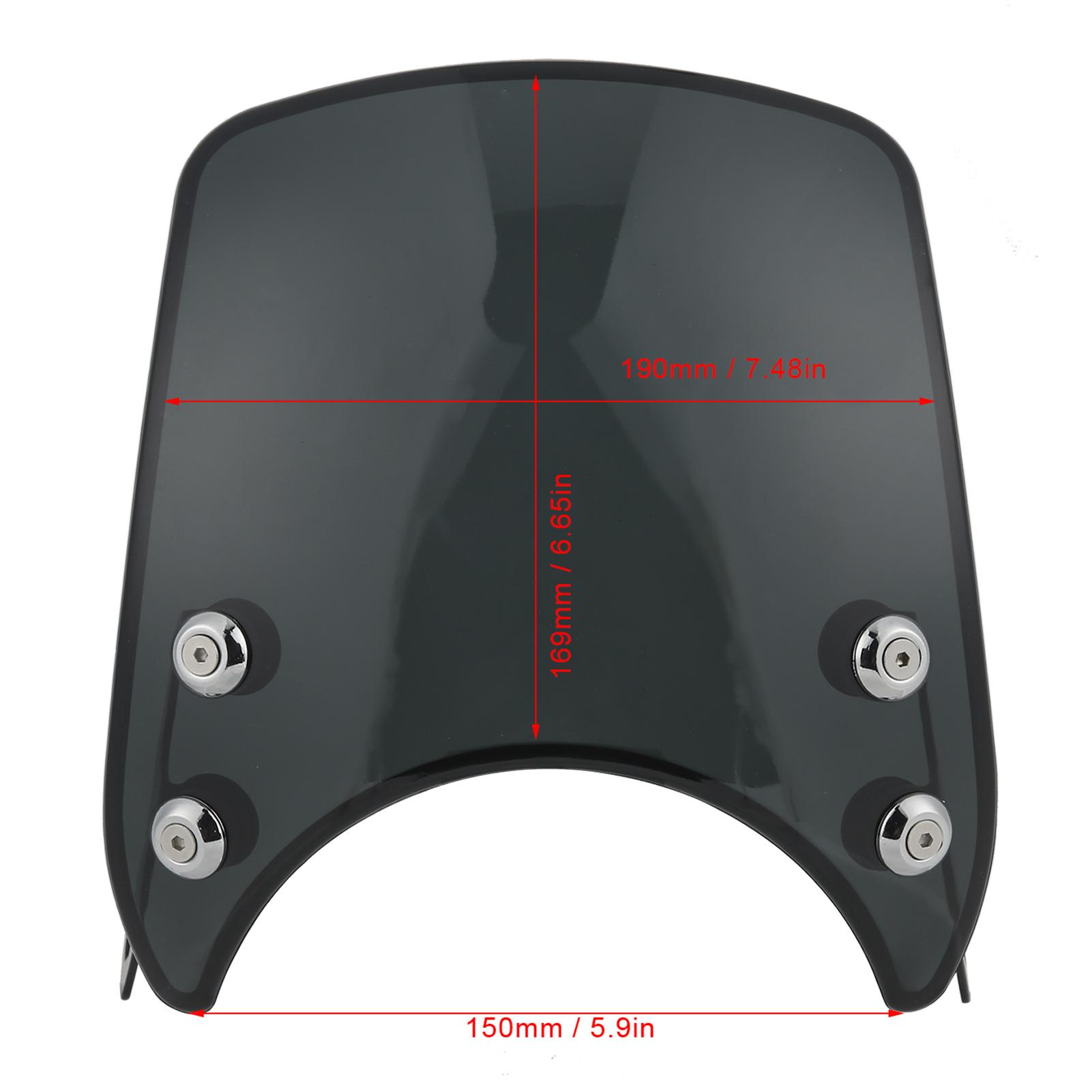 

Ретро мотоциклетное лобовое стекло, универсальный дефлектор ветра для 5-7 дюймов, часть мотоцикла, фара чёрный