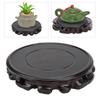 Round Wooden Base Multifunctional Retro Carving Elegant Wooden Display Stand for Home Decoration Gift