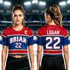 Hors Campus Briar University Maillot de Hockey Graham 44 22 DI LAURENTIS 66 T-shirt Manches Courtes Maillot Femme Crop Top Tee Top
