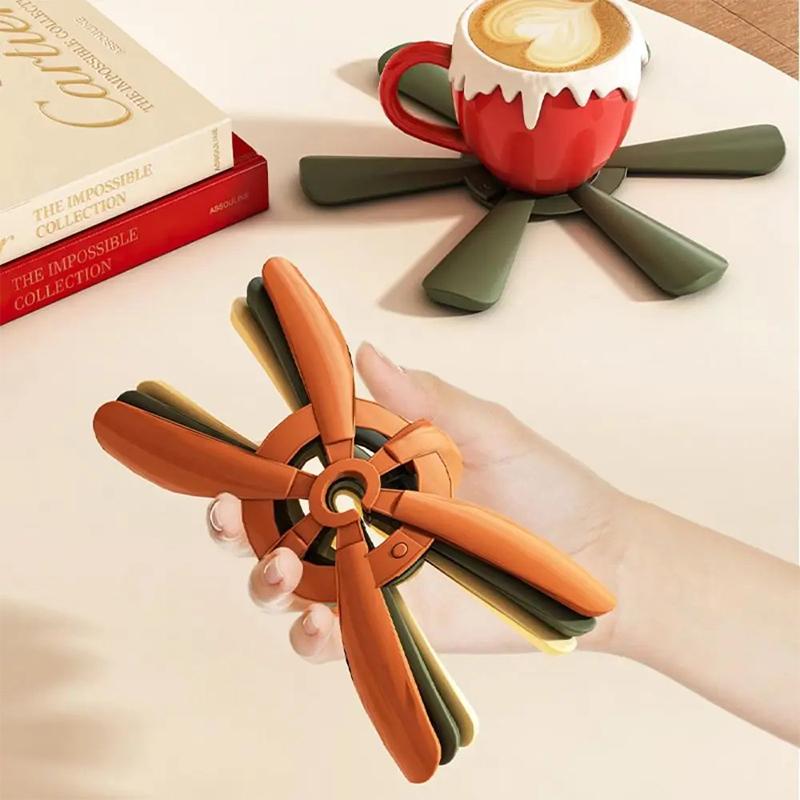 Silicone Tree Trivets Heat Resistant Table Mat Coaster Anti Scald Pot Mat Silicone Creative Home Decoration Festival Gift