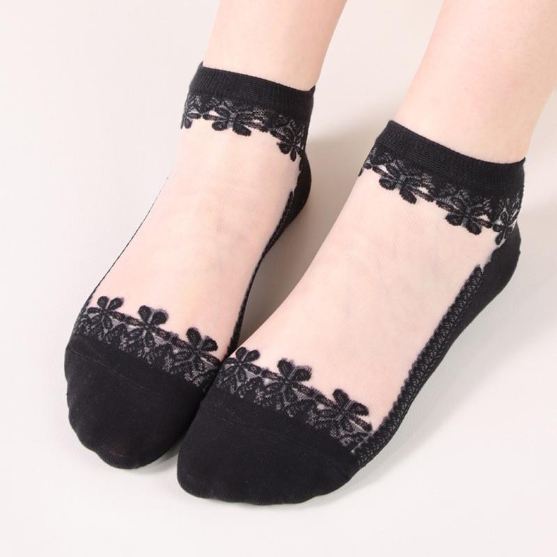 Chaussettes Courtes En Dentelle Pour Femmes, Sexy, Rétro, Maille