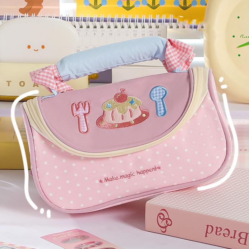 Portable Dopamine Color Pencil Case Multi-functional Large-capacity Stationery Pouch Pen Bag School Supplies