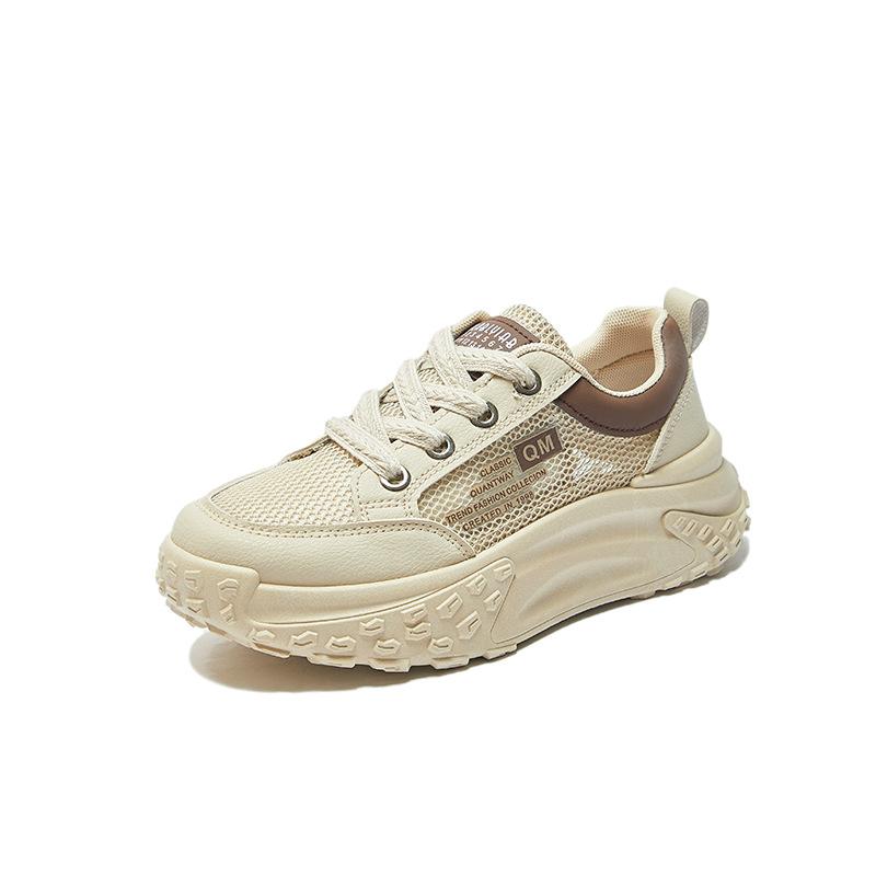 Women Vulcanized Shoes Korean Style New Dad Shoes Women Summer Student Running Sports and Leisure Mesh Breathable Shoes