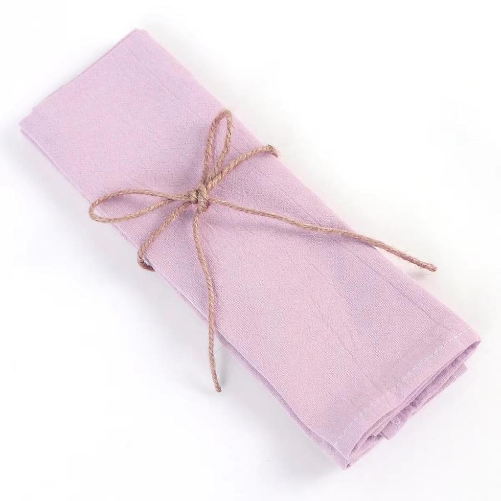 100% Cotton Linen Folded Flower Napkin for Kitchen, Hotel, and Western Restaurant Décor