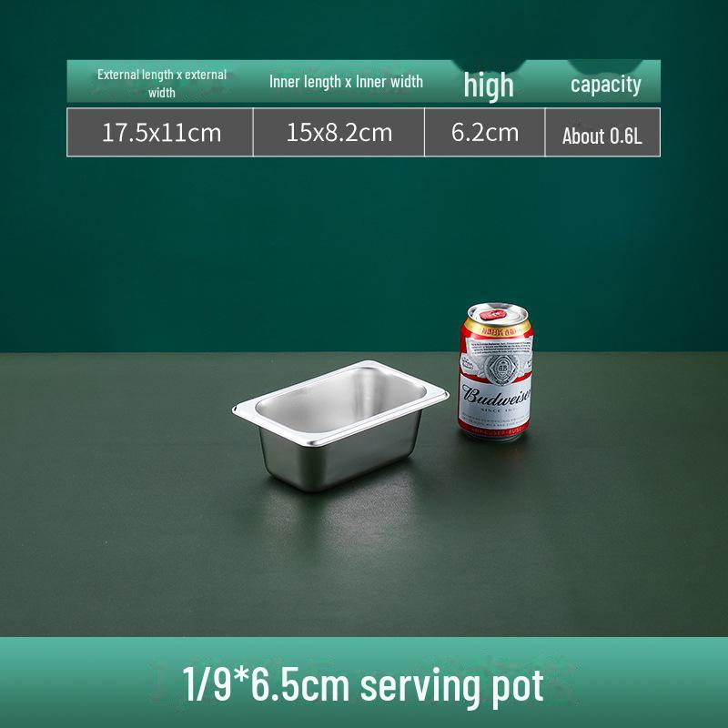 Quadratische Servierschüssel aus Edelstahl mit Deckel für Fast Food, Milchtee, Gewürze oder Hot Pot