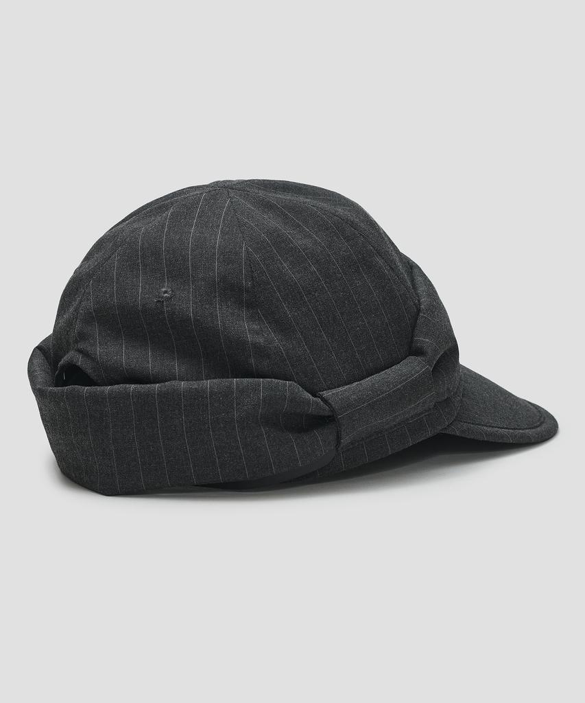Taibseobiseu Striped Belted Cap [Charcoal]