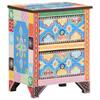 Day and Night - Day and Night Hand Painted Bedside Table Solid Mango Wood 40x30x50 Cm