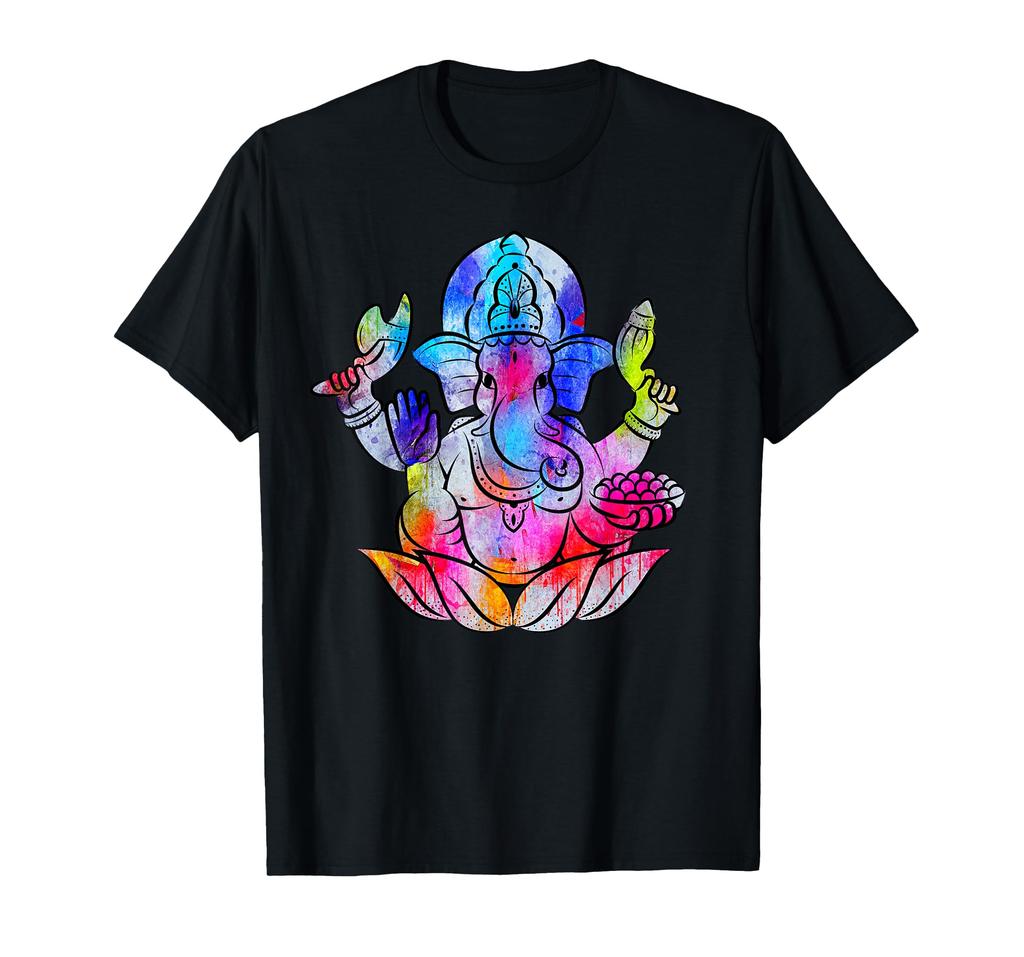 Lord Ganesh Ganesha Hindu Watercolor Art Graphic T-Shirt