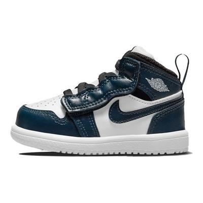 Air 1 Mid TD Armory Navy Sneakers Dziecięce Niebieskie Czarne Białe AR6352-411