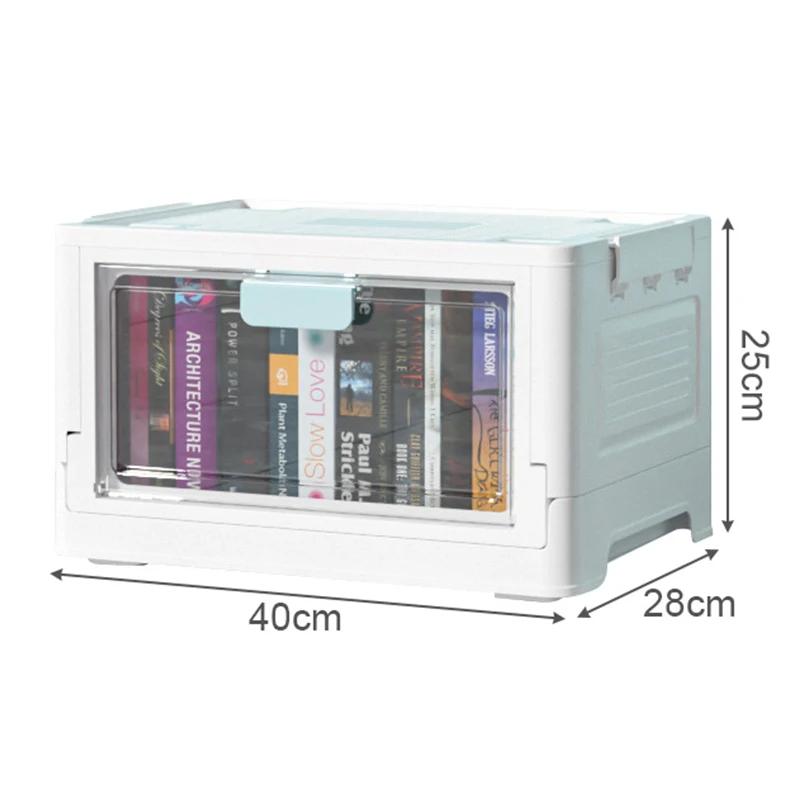 Stackable Storage Box Transparent Storage Boxes Book Sorting Cabinet Household Plastic Storage Box For Clothes Snacks Toys