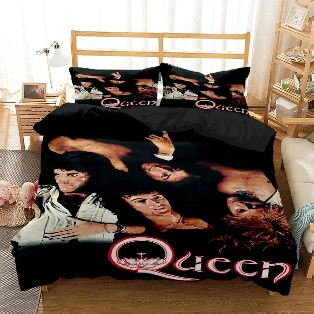 Comforter 3D Print Rock Band Queen Bedding Set Boys Girls Twin Queen Size Bed Kids Adult Fashion Home Textileextile