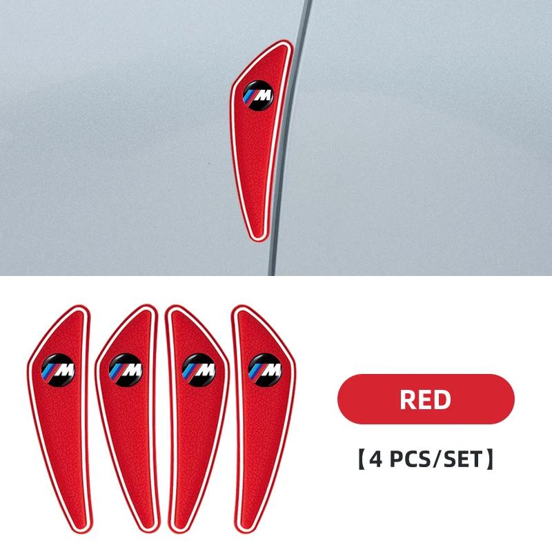 Car Styling 4pcs Rubber Door Edge Protector Stickers Anti Collision Strips For M M3 M4 F07 F34 F30 F20 F10 E60 E46 E53