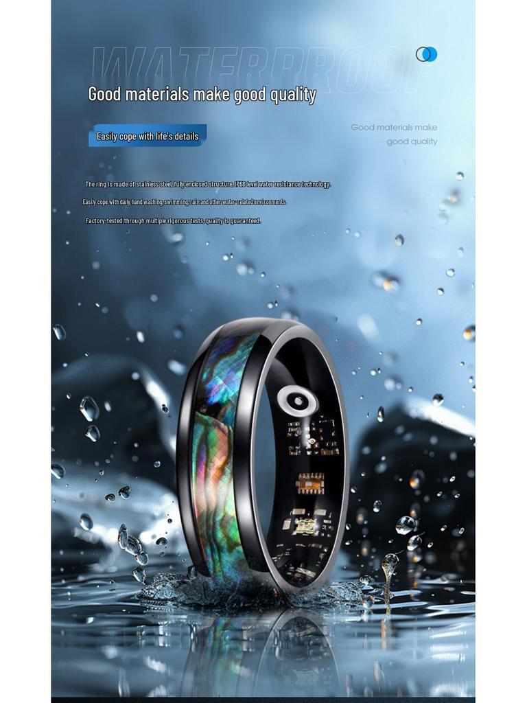 Wodoodporny Smart Ring: Tętno, Natlenienie krwi, Monitorowanie snu i aktywności fizycznej Krokomierz.