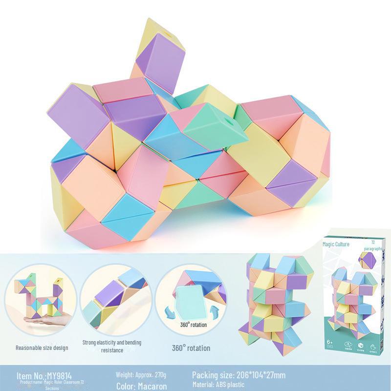 Kids' Creative Magic Ruler: Upgraded Rubik's Cube with 24/36/48/60/72 Segments - Imagination Toys for Kindergarten