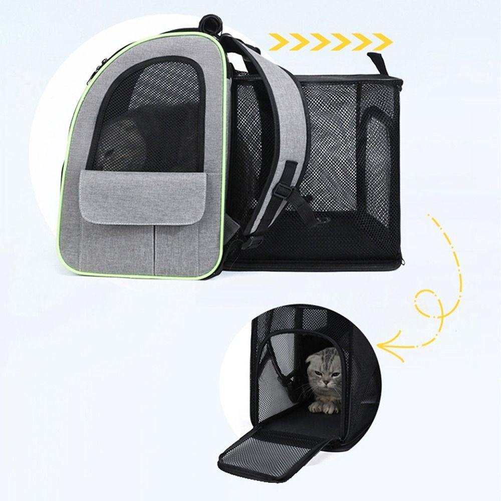 Large Capacity Pet Carrier Backpack Breathable Pet Travel Bag Expandable Cat Bag  Pet Supplies