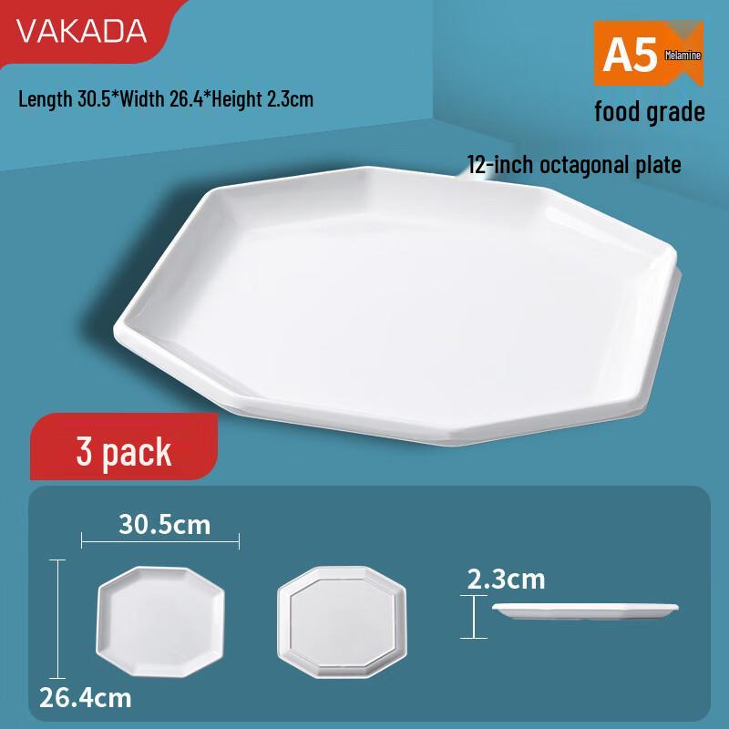 

VAKADA Melamine Commercial Round Plates