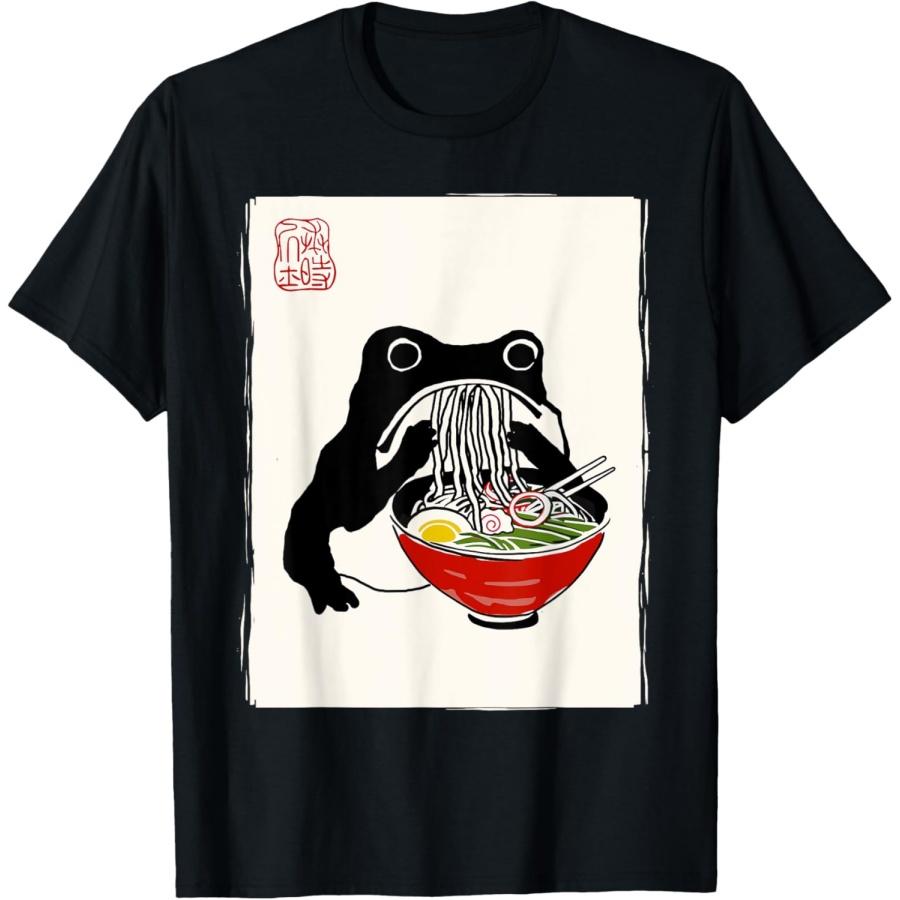 

Funny Grumpy Frog Ramen Sumi-e Kawaii Ink Painting Japanese T-Shirt XXXXXL різнокольоровий