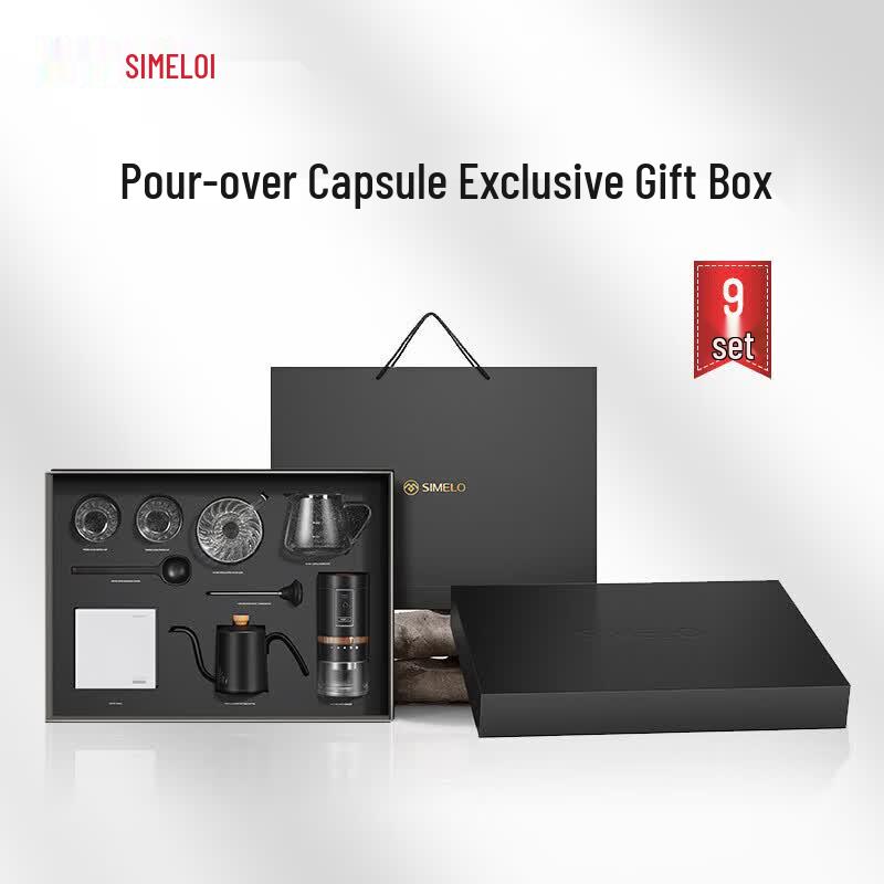 Schmeler Electric Pour-Over Coffee Maker & Grinder Gift Set (9-Piece)