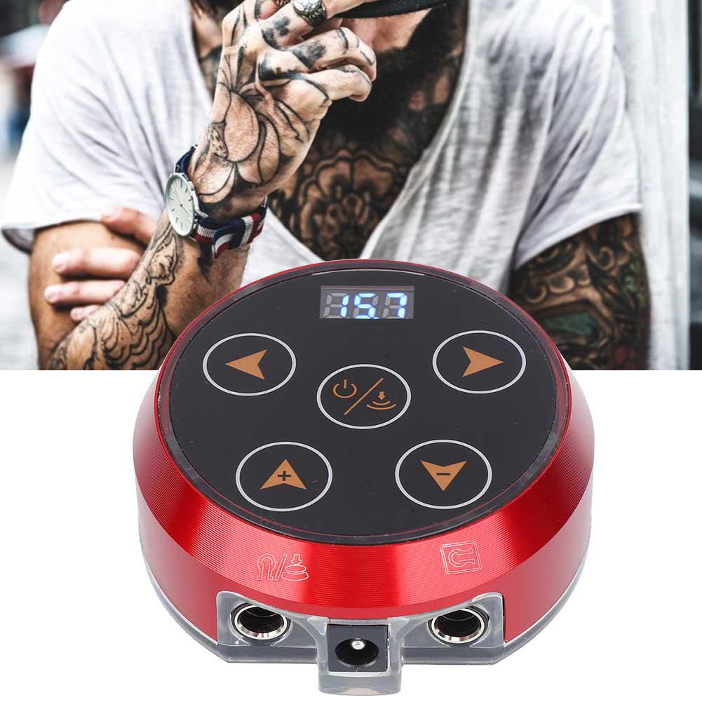 Red LCD Tattoo Power Supply with Power Adapter Tattoo Machine Accessory