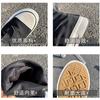 Niche design sense high-top canvas shoes women's new autumn and winter tube pants tube stacking boots thick-soled short boots