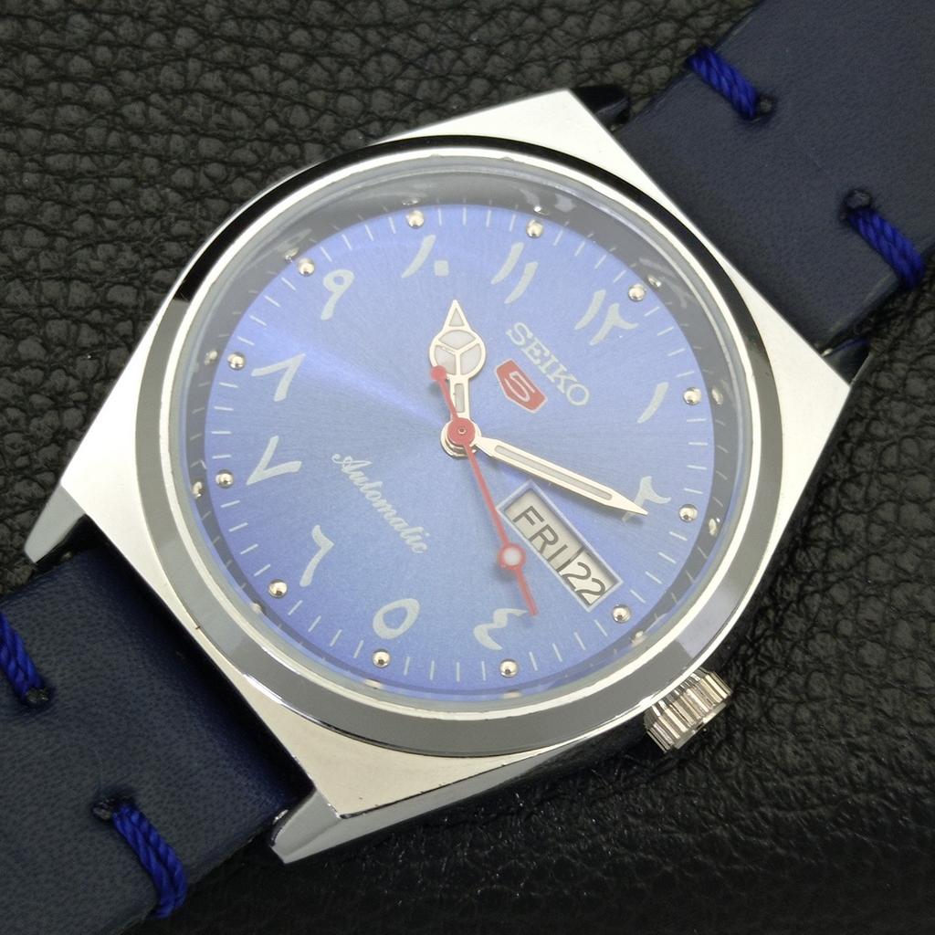 REFURBISHED SEIKO 5 AUTOMATIC 6309A VINTAGE JAPAN MENS BLUE DIAL WATCH a441315-5 Sk-a441315