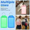 18pcs Colorful Plastic Transparent Flap Key Labels - DIY Double-Sided Marking Tags for Keychain, Airport/Hotel Luggage ID, ZSY