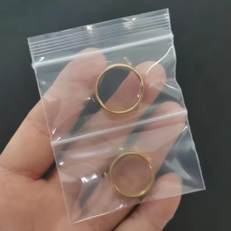 200Pcs Transparent Double Pocket Ziplock Bags Home Travel For Pearls Jewels Ring Packaging Decoration Accessory Storage