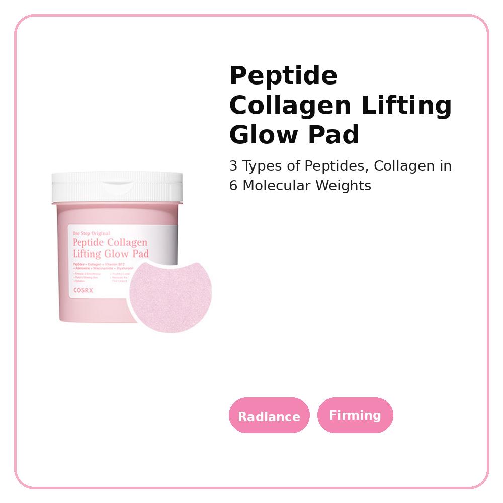 COSRX One Step Original Facial Toner Pads for Pore, Calming, Moisture or Peptide Glow Care 100 Pads