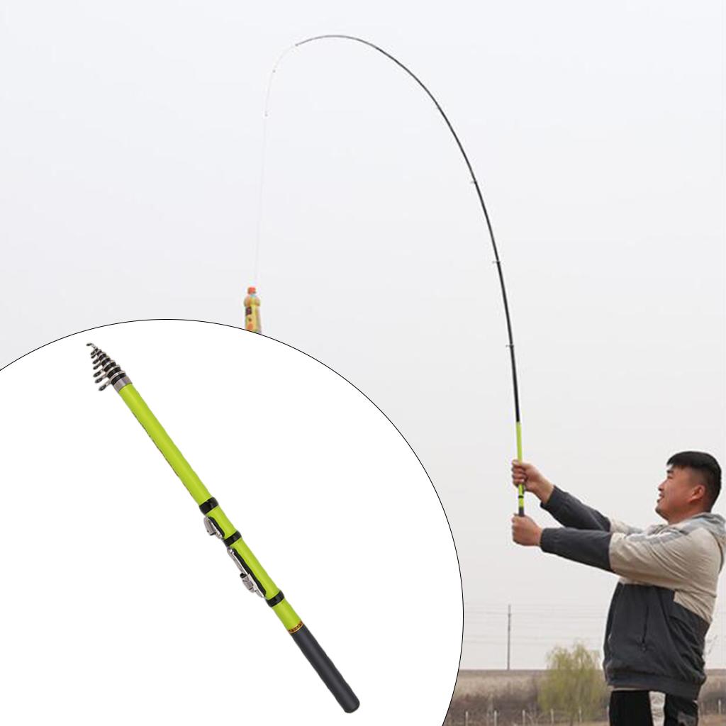 Carbon Fiber Telescopic Fishing Rod with Reel Seat Combo for Sea , Ultralight Weight, Fatigue