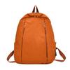 Solid Fashion Color Large Capacity Backpack Surface Inner Pocket School Travel