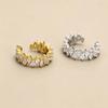 Fashion Zircon C-Shaped Ear Clip for Women Classic Gold Color Irregular No Piercing Ear Cuff Party Jewelry Gifts