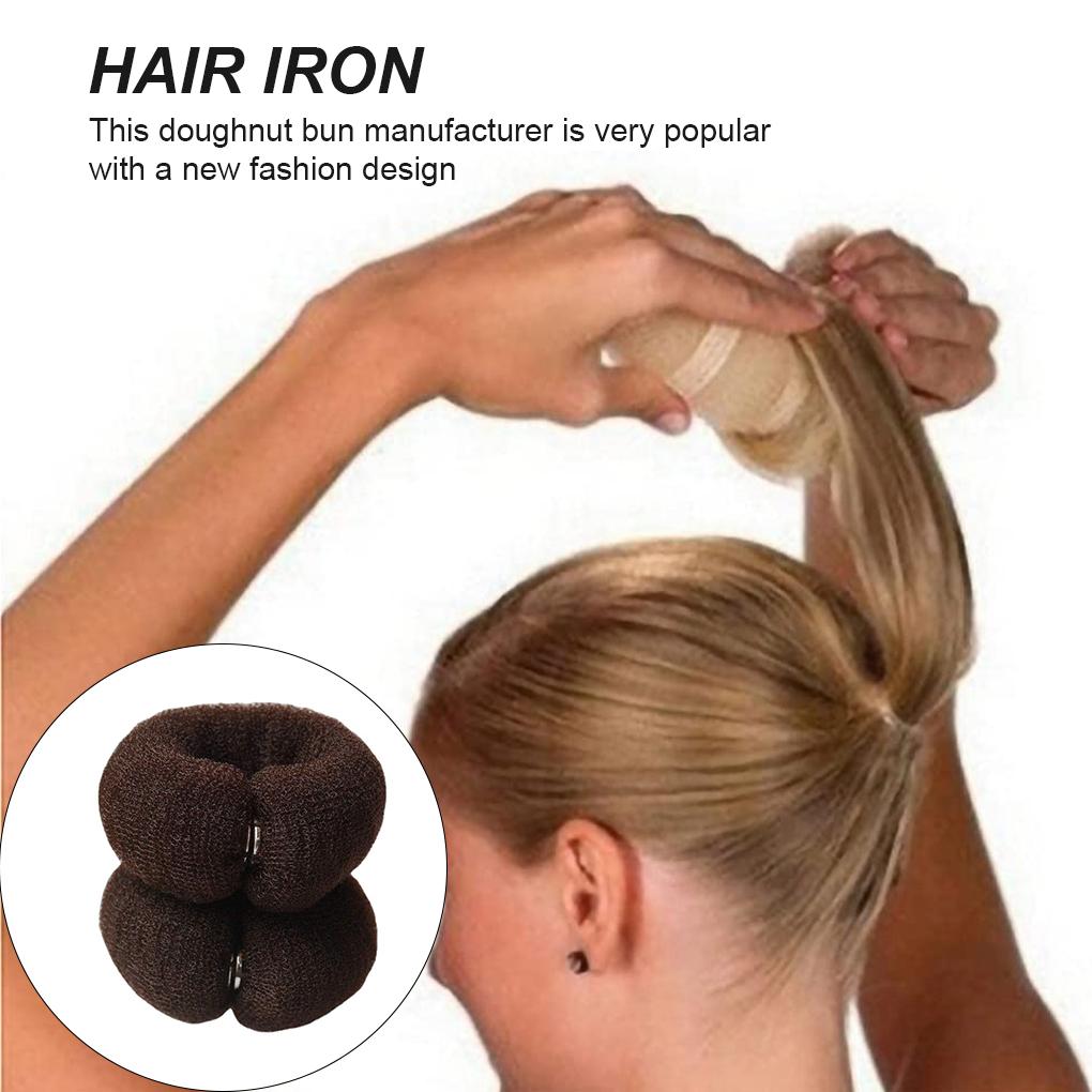 Anello Portautensili per Capelli da Donna in Nylon Elegante Accessori Fascia per Capelli per Chignon da Interno Esterno Matrimonio Danza