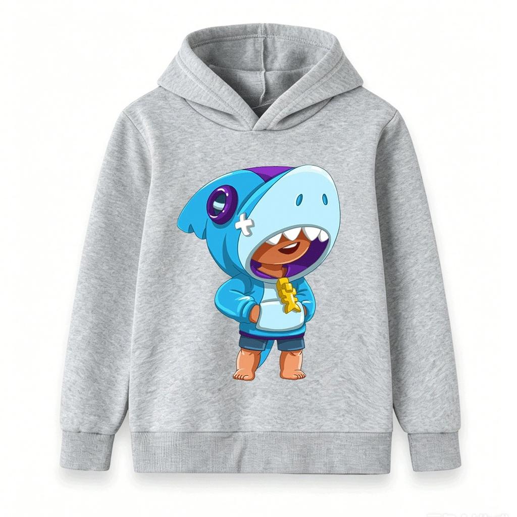 Kids Boys Girls Cartoon Shark Hoodie Cute Animal Cosplay Pullover Casual Lightweight Long Sleeve Sweatshirt for Toddlers