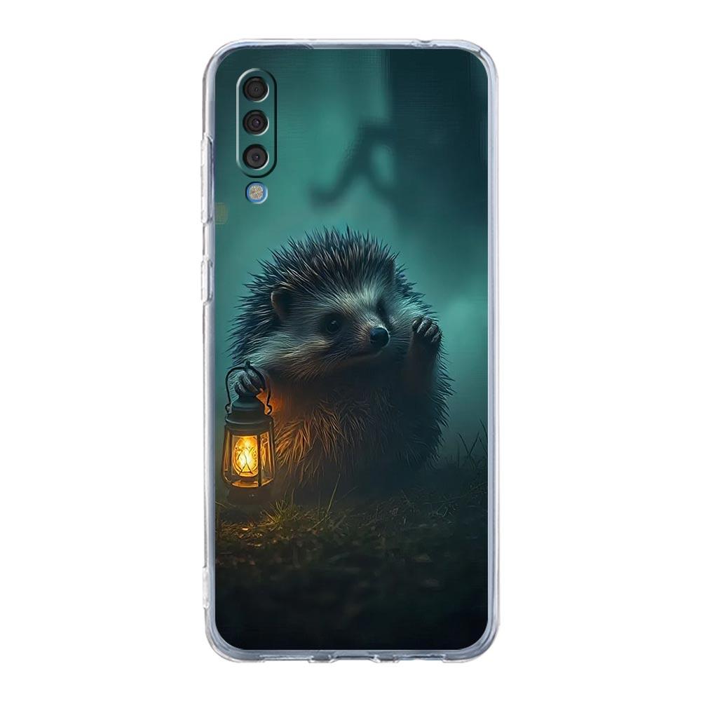 Phone Case For Samsung A56 A36 A26 A16 A14 A12 A22 A32 5G A34 A42 A52 A54 A50 A70 A40 A20S A04S A06 Cover Cute Little Hedgehog